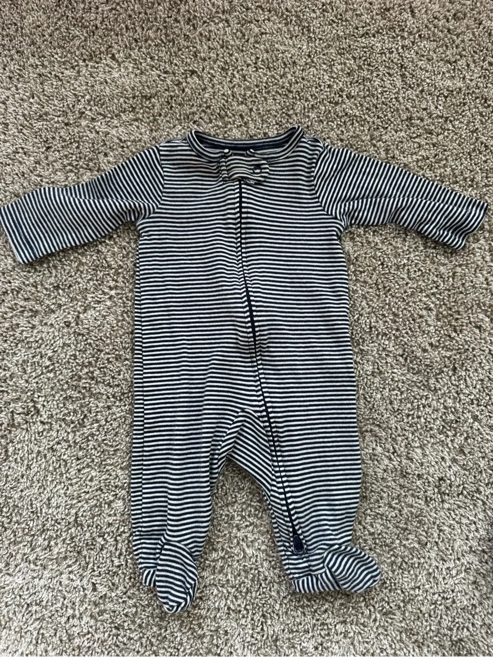 Baby Boy Sleeper Bundle 0-3 Months Mixed Print One-Piece Footies Set 7 Piece Lot